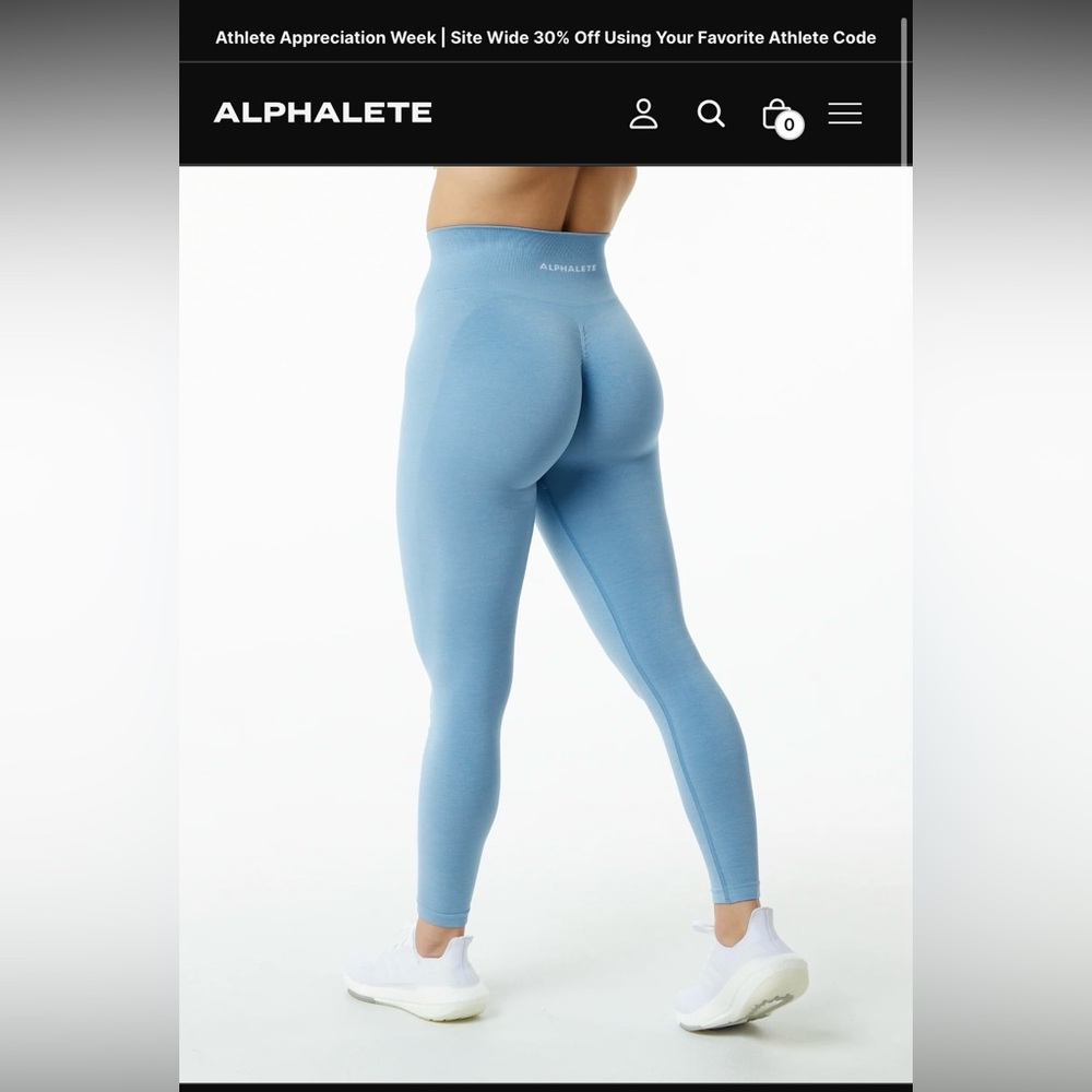 women’s small blue alphalete leggings